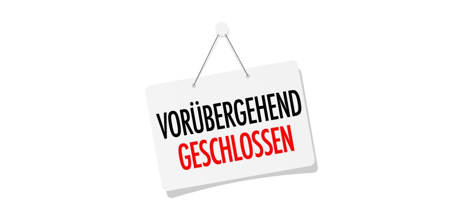 Vorübergehend geschlossen Hängeschild