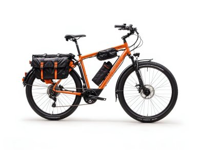 A rugged and durable bicycle equipped with waterproof storage compartments A rugged and durable bicycle equipped with waterproof storage compartments
